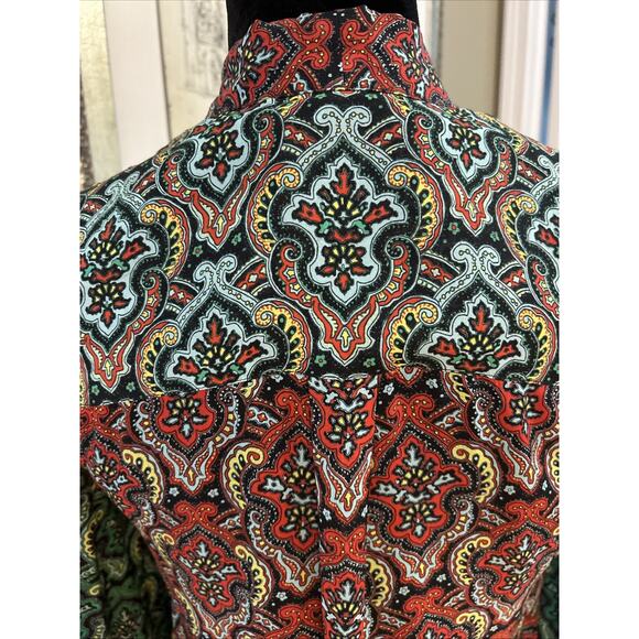 Alice and Olivia Sheila Paisley Long Sleeve Tie Front Blouse Top Sz XS New - Picture 7 of 13